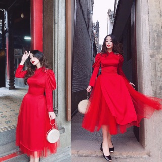 Thanh lý áo dài tay bồng siêu hot( mới).