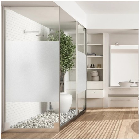 1 mét Decal dán kính mờ nhám cát không họa tiết khổ 0.45m keo sẵn | BigBuy360 - bigbuy360.vn