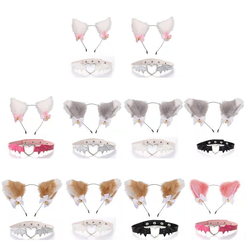 Băng Đô Tai Mèo Nhồi Bông Phong Cách Hoạt Hình Dễ Thương Dành Cho Nữ