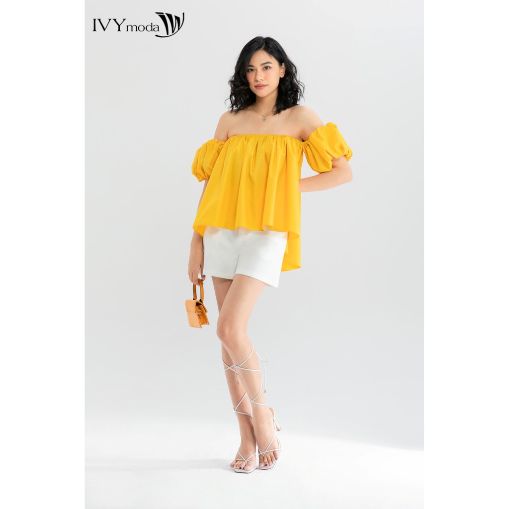 Áo sơ mi nữ trễ vai thiết kế IVY moda MS 16T0031