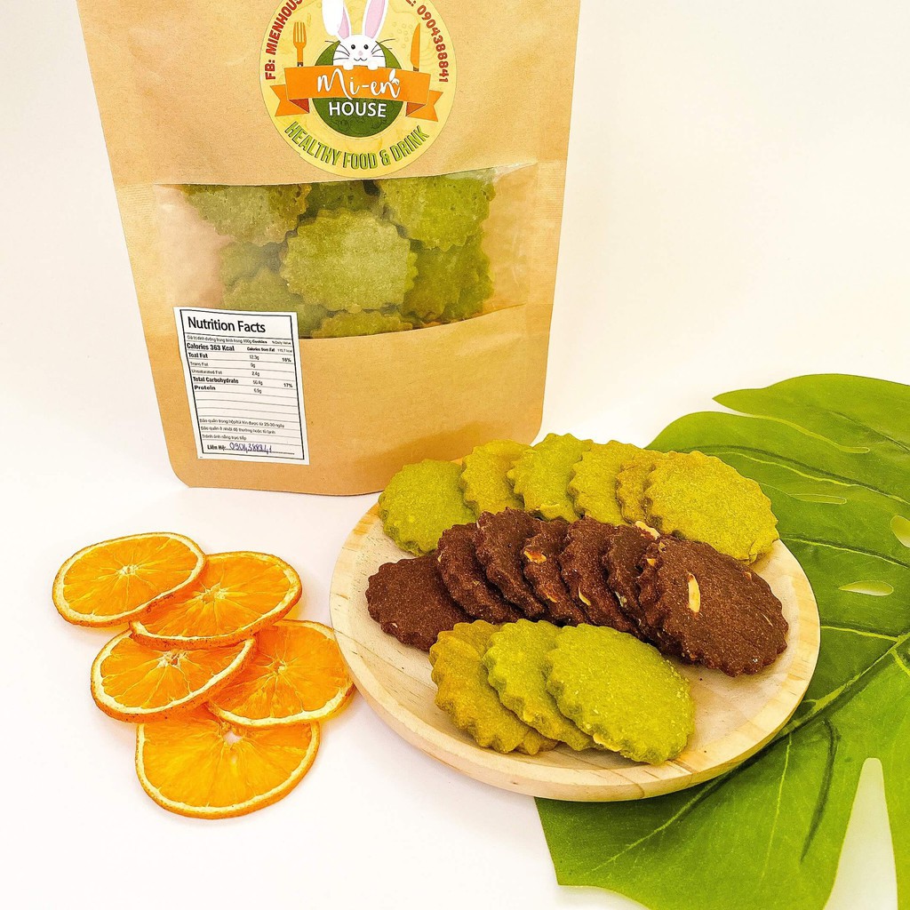 Bánh Cookie mix 2 vị matcha và cacao ăn kiêng không lo ngán, bánh yến mạch siêu ngon