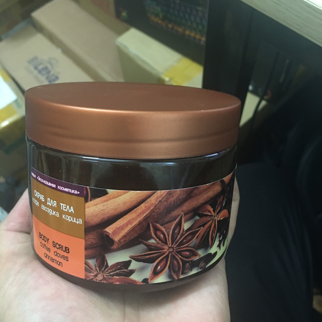 Tẩy da chết chiết suất quế hồi và cafe làm săn chắc làn da Nga 380ML | BigBuy360 - bigbuy360.vn