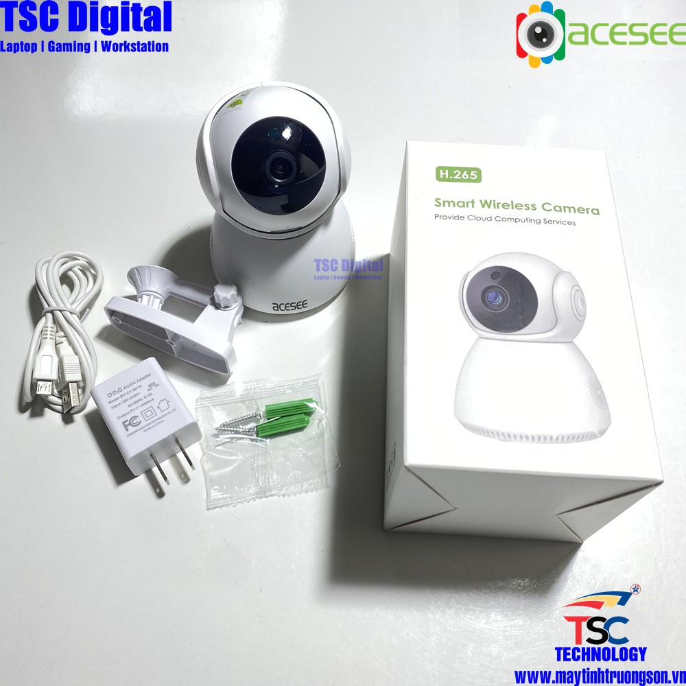 Camera IP wifi 2.0MP ACESEE AC01 | Kèm Thẻ Lưu Trữ 128Gb Quay 355° Đàm Thoại 2 Chiều