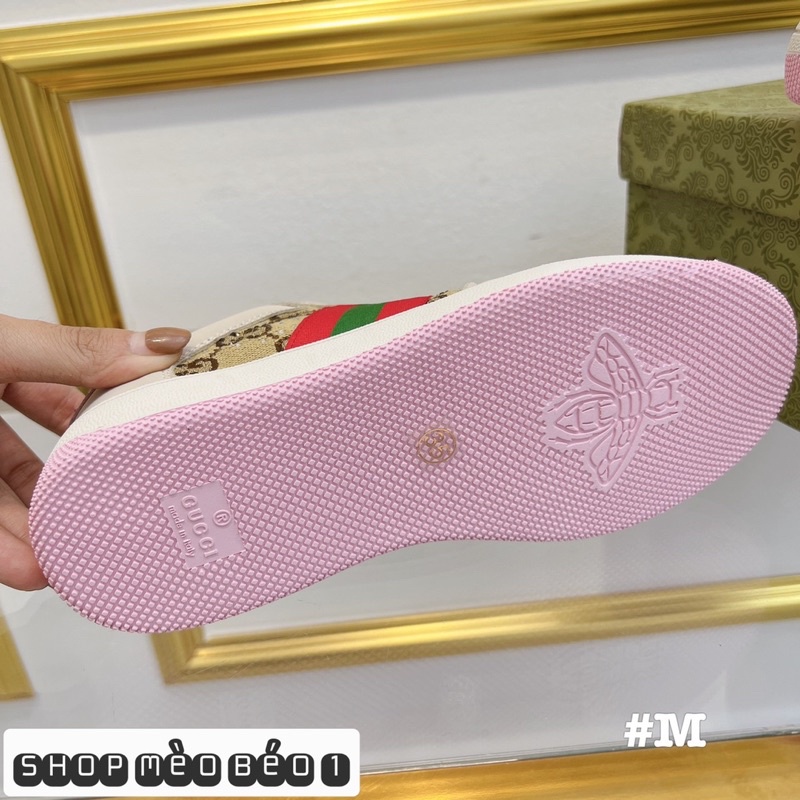 Giày thể thao gc hoạ tiết nhũ viền fullbox