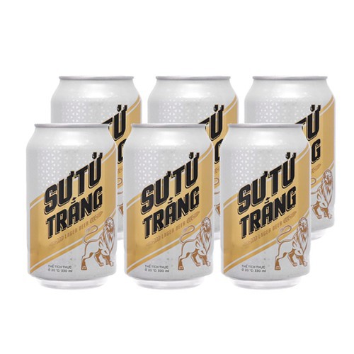 Thùng bia Sư Tử Trắng 24 lon x 330ml