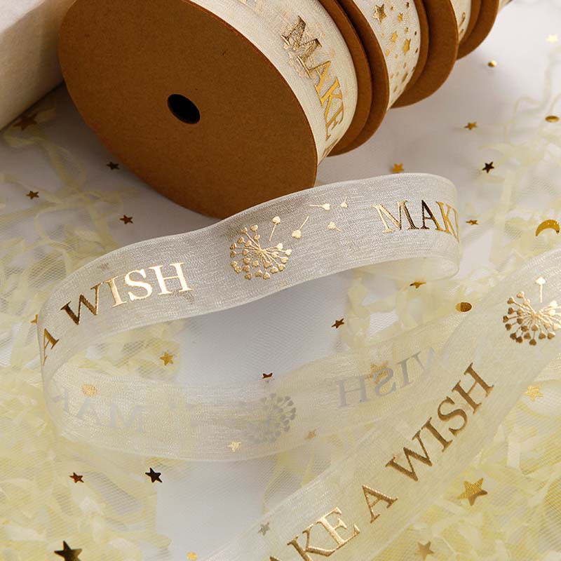 Cuộn Dây Ruy Băng In Họa Tiết Xinh Xắn Dài 10 Yard 16mm Dùng Để Trang Trí Gói Quà