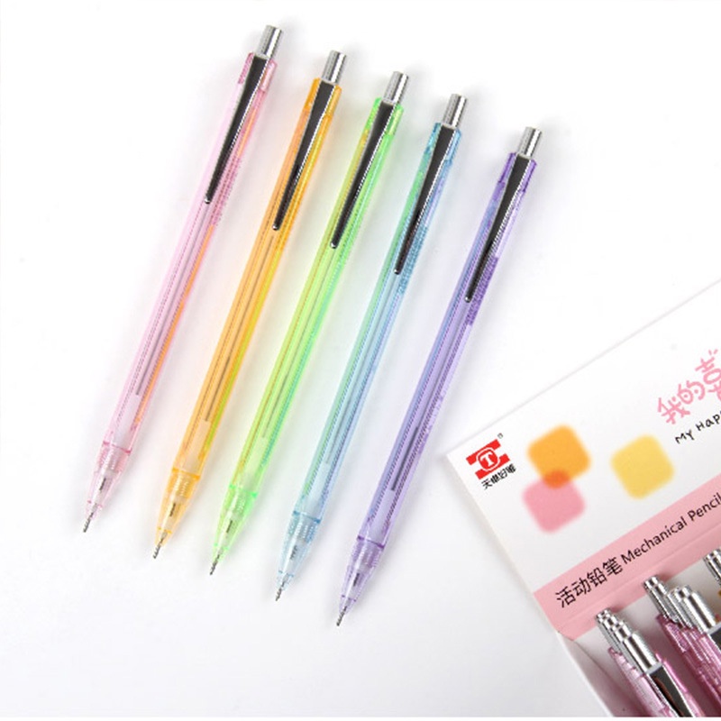 Bút Chì Bấm Tự Động Trong Suốt Ngòi 0.5mm 0.7mm 2B