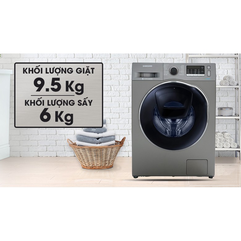 Máy giặt sấy Samsung AddWash Inverter 9.5 kg WD95K5410OX/SV (Miễn phí giao tại HCM-ngoài tỉnh liên hệ shop)