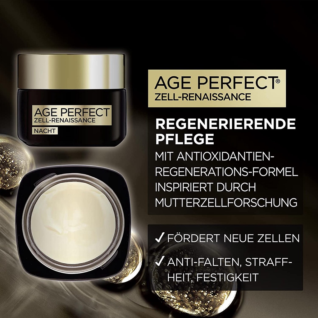 L'OREAL PARIS Age Perfect Zell-Renaissance, 50 ml - Kem chăm sóc tái tạo da chiết xuất nấm đen