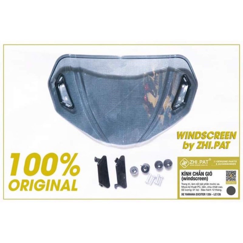 Kính chắn gió Zhi.pat ốp đầu đèn exciter 2010 hàng 9 hãng