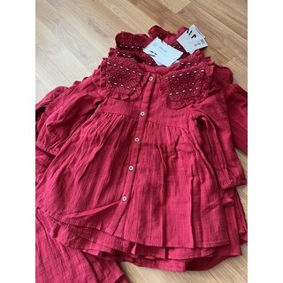[zara auth] Váy Thu Đông bé gái Zara