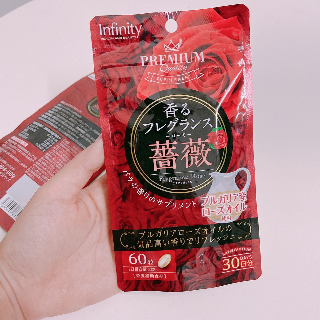 Viên Uống Thơm Cơ Thể 30 Ngày Infinity Fragrance Rose Capsules 60 Viên Nhật Bản