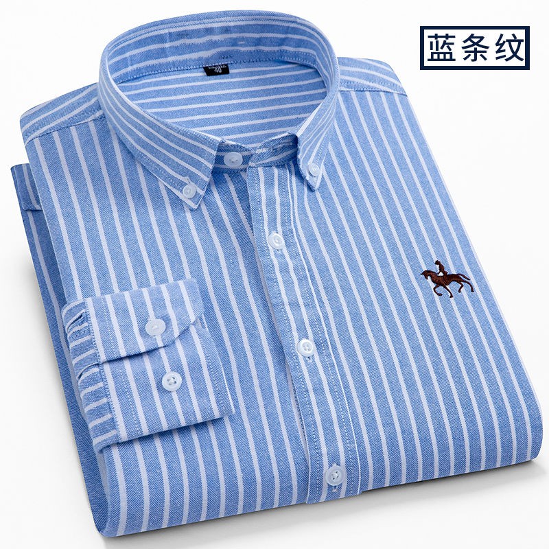 Áo Sơ Mi Dài Tay Vải Oxford 100% Cotton Thời Trang Cho Nam