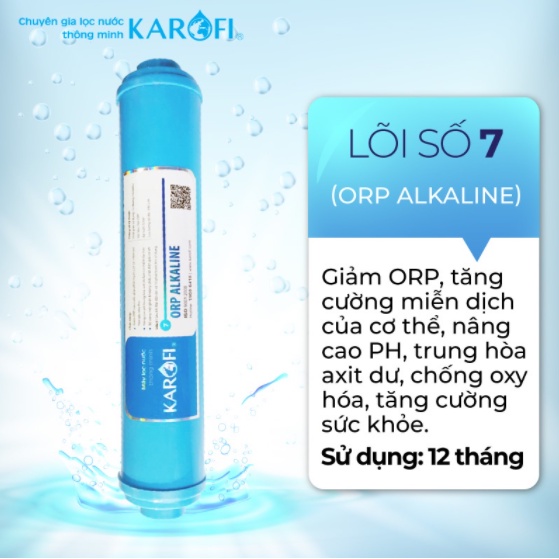 (Chính Hãng) Lõi Lọc Nước Số 7 Karofi – Lõi tạo khoáng ORP Alkaline dùng cho máy lọc nước RO