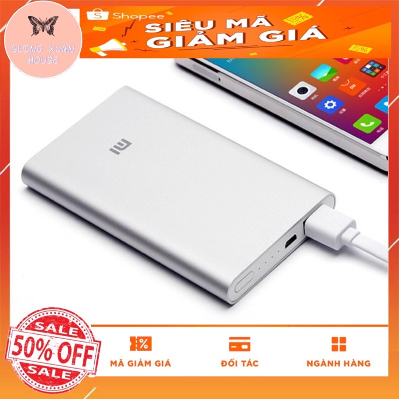 Sạc dự phòng Mi cao cấp 30000Mah 🚚 FREE SHIP 🚚  Pin sạc nhanh Xiaomi Gen 2s tặng cáp sạc nhanh  Chuẩn Dung Lượng