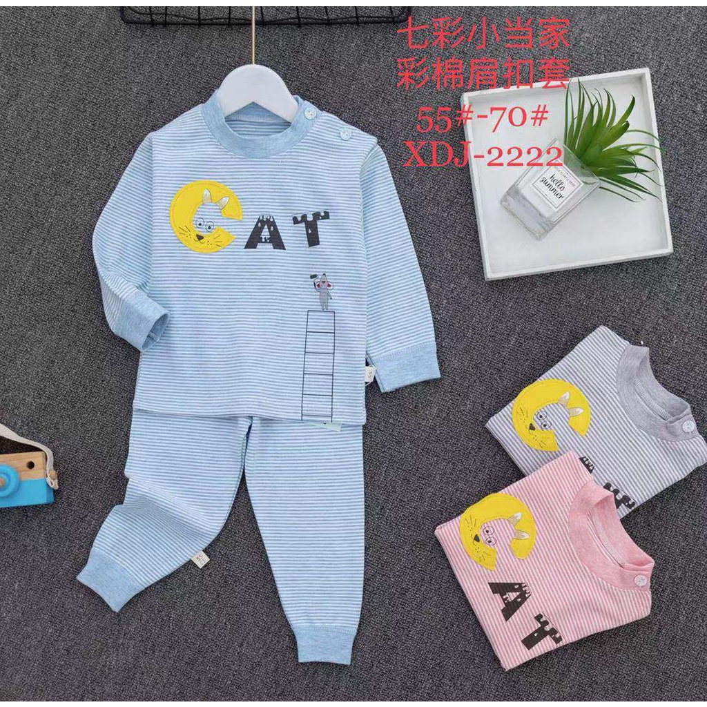 Bộ cotton dài tay cho bé trai, bé gái PIKA KIDS chất liêu cotton len cho bé từ 8-16kg