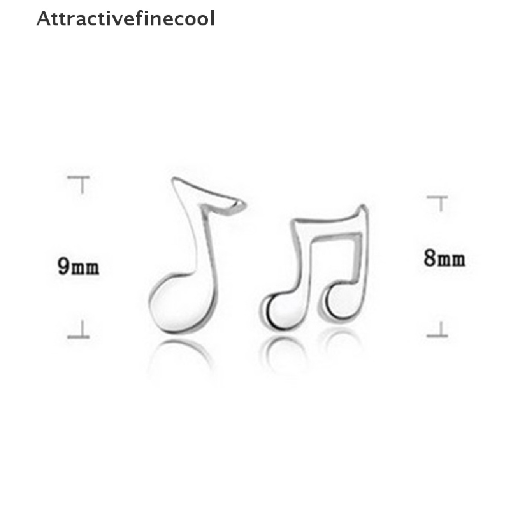 Khuyên tai bạc 925 hình nốt nhạc độc đáo dễ thương