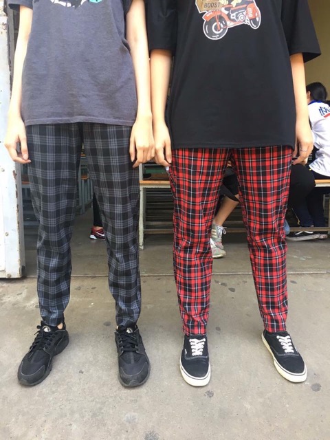 Quần caro pants - hình thật