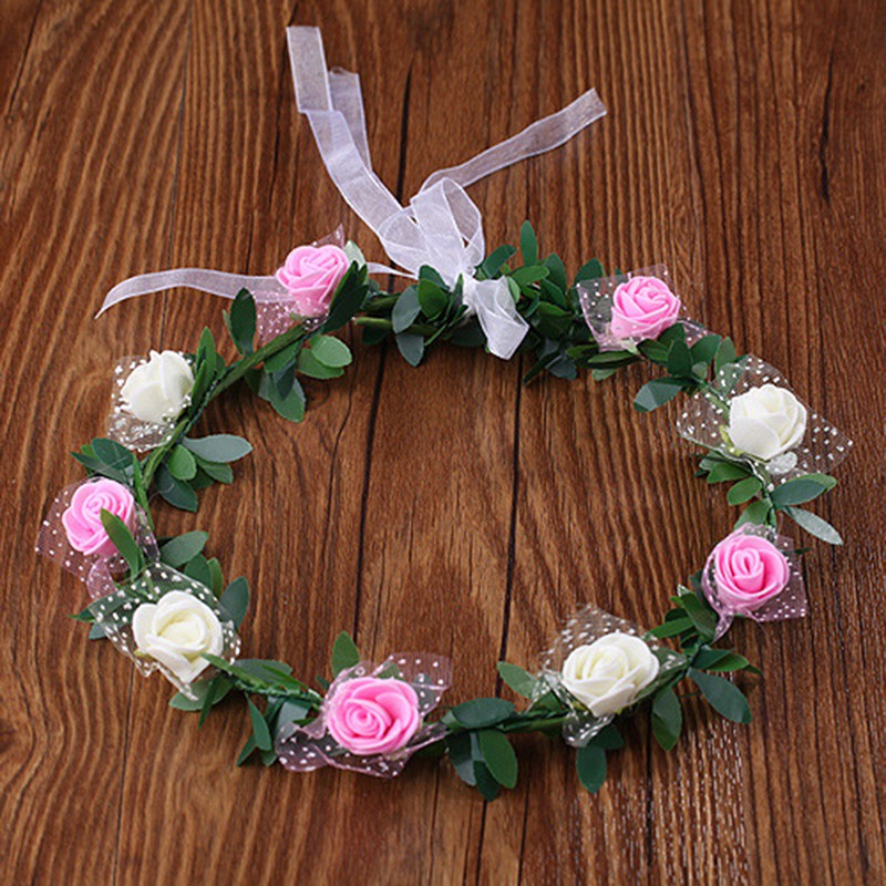 Vòng Hoa Hồng Đội Đầu Cho Cô Dâu Ngày Cưới