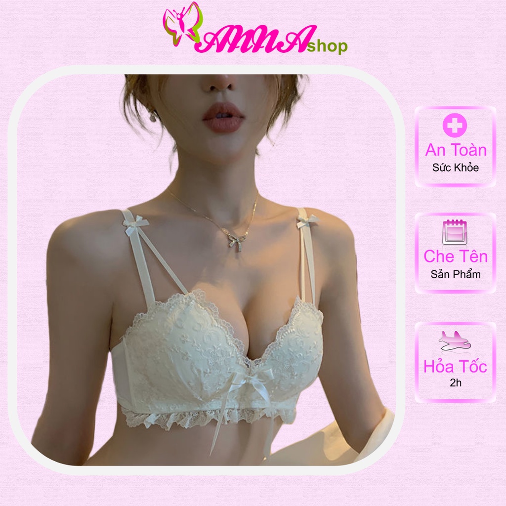 Áo ngực nữ ren mút mỏng vừa không gọng, thiết kế đơn giản, trẻ trung, dễ phối đồ (MS 04068) Anna Shop