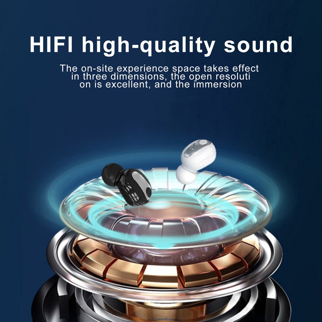 Tai Nghe Nhét Tai Hel + 1 Tai S9 Mini Bluetooth 5.0 Không Dây Có Mic