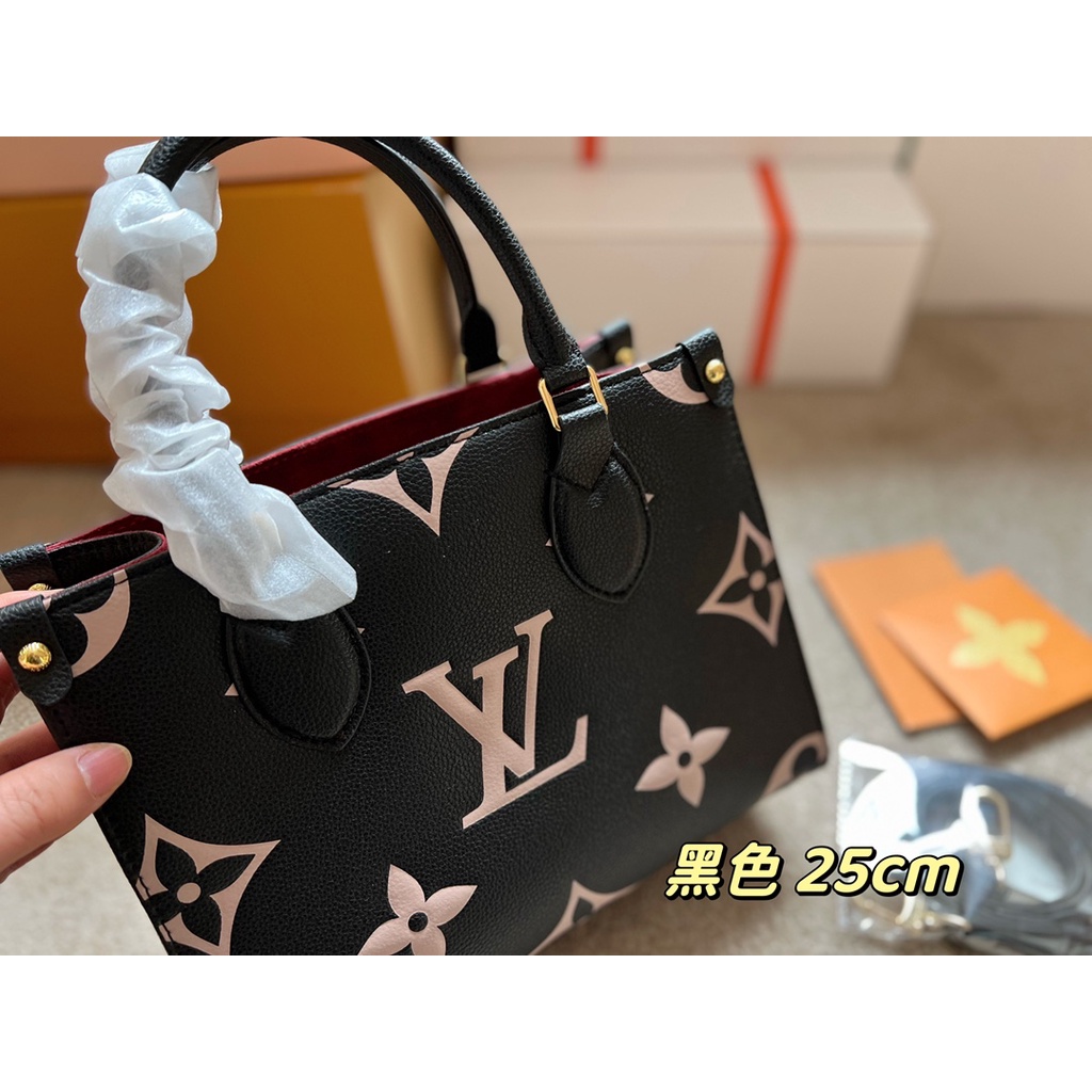 Túi xách nữ da thật thời trang cao cấp Louis Vuitton LV thiết kế họa tiết logo, phong cách sang trọng
