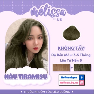 [KHÔNG CẦN TẨY - NÂU TIRAMISU] Thuốc nhuộm tóc SIÊU DƯỠNG MÉLISSA- KHÔNG XƠ - LÀNH TÍNH (TẶNG KÈM TRỢ DƯỠNG TÓC)