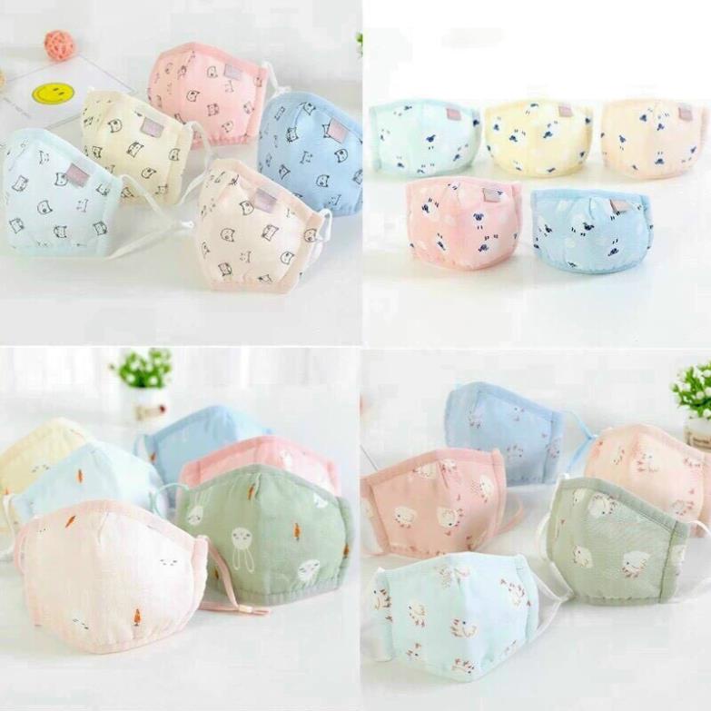 Khẩu trang sợi tre rút dây 6 lớp siêu đẹp cho bé (sỉ,lẻ)