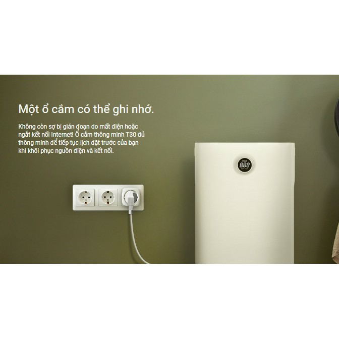 Ổ cắm điện thông minh EZVIZ T30-EU , điều khiển bằng giọng nói , theo dõi điện năng, an toàn tuyệt đối - BH 24 THÁNG | BigBuy360 - bigbuy360.vn