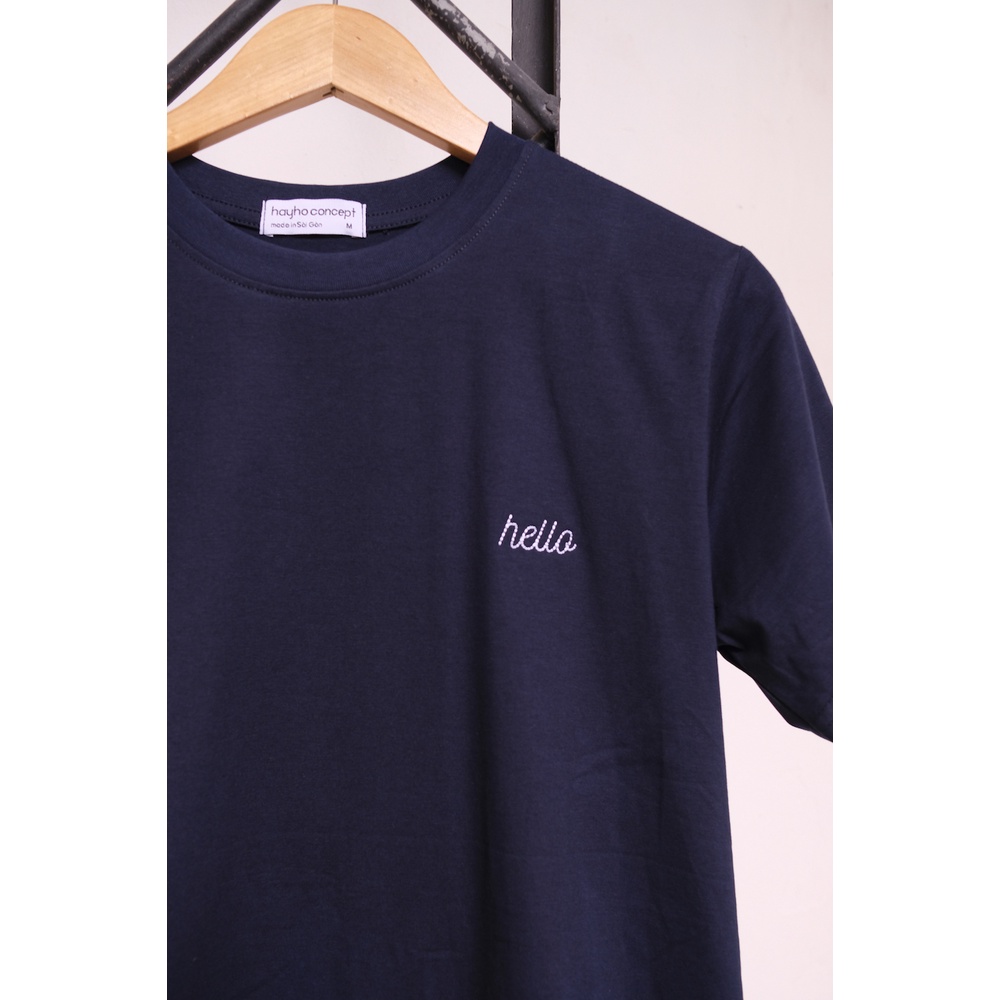 Áo thun unisex Hello - 100% cotton - Chính hãng Hayho Concept