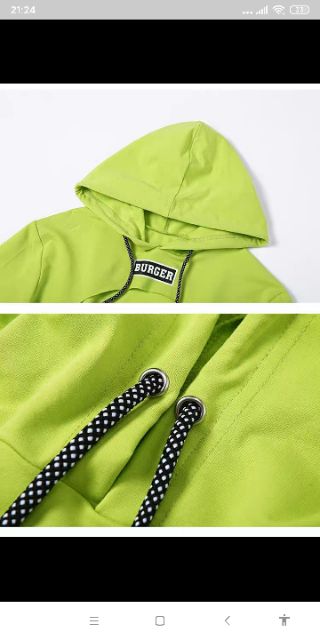 Áo hoodie croptop hở ngực dài tay có mũ