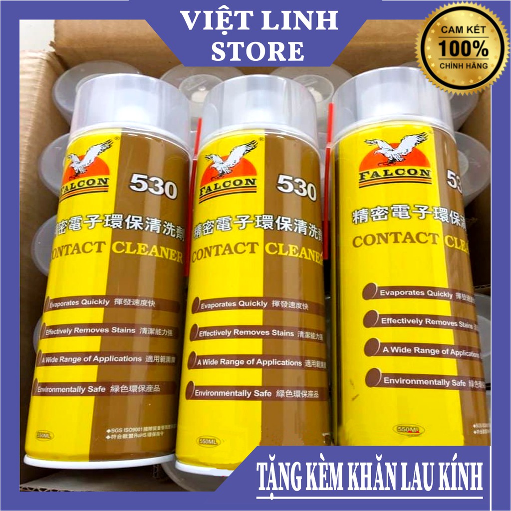 Nước tẩy rửa Falcon 530 - Lau máy linh kiện, tẩy rửa màn hình, kính phụ kiện - Lau Kính - Việt Linh Store