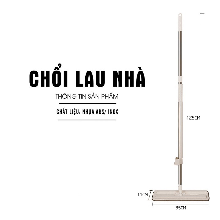 Cây Lau Nhà Thông Minh Xoay 360 Độ Tặng Thêm 1 Bông Lau