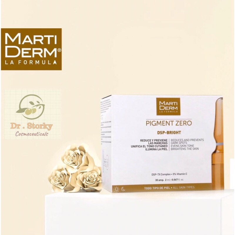 MartiDerm Pigment Zero DSP Bright - Ampoule Dưỡng Sáng Đều Màu Da, Giảm Đốm Sắc Tố