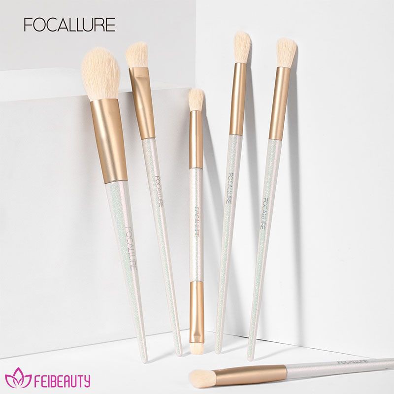 FEIBEU FOCALLURE Double End Blusher Highlighter Eyeshadow Powder Brush Makeup Tool FEIBEU