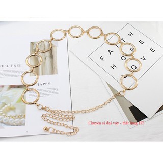 Đai váy Belt đầm XÍCH TRÒN khóa móc