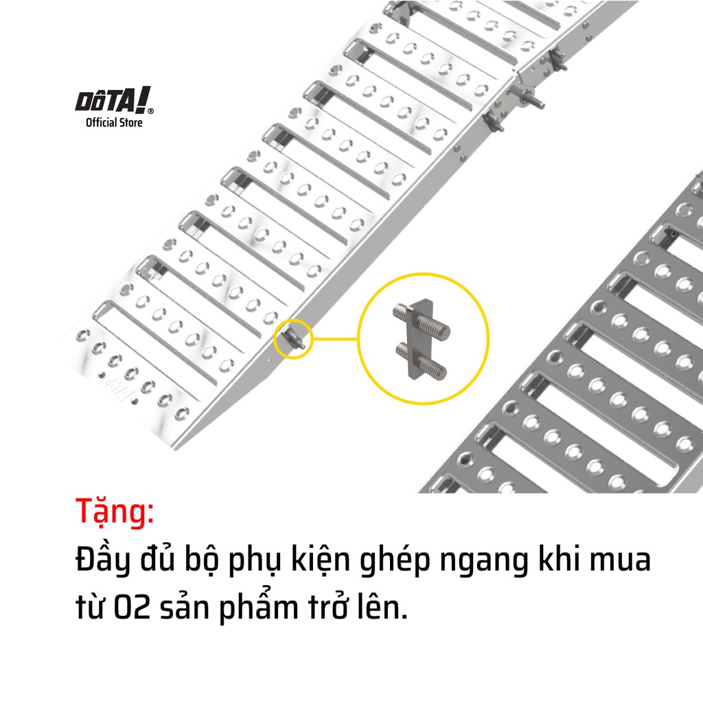 Cầu thang dắt xe máy bằng nhôm - Bậc thang xe máy(Dốc Lên Xe) DURA 90x30cm có bán tại Ngô Thành Lợi