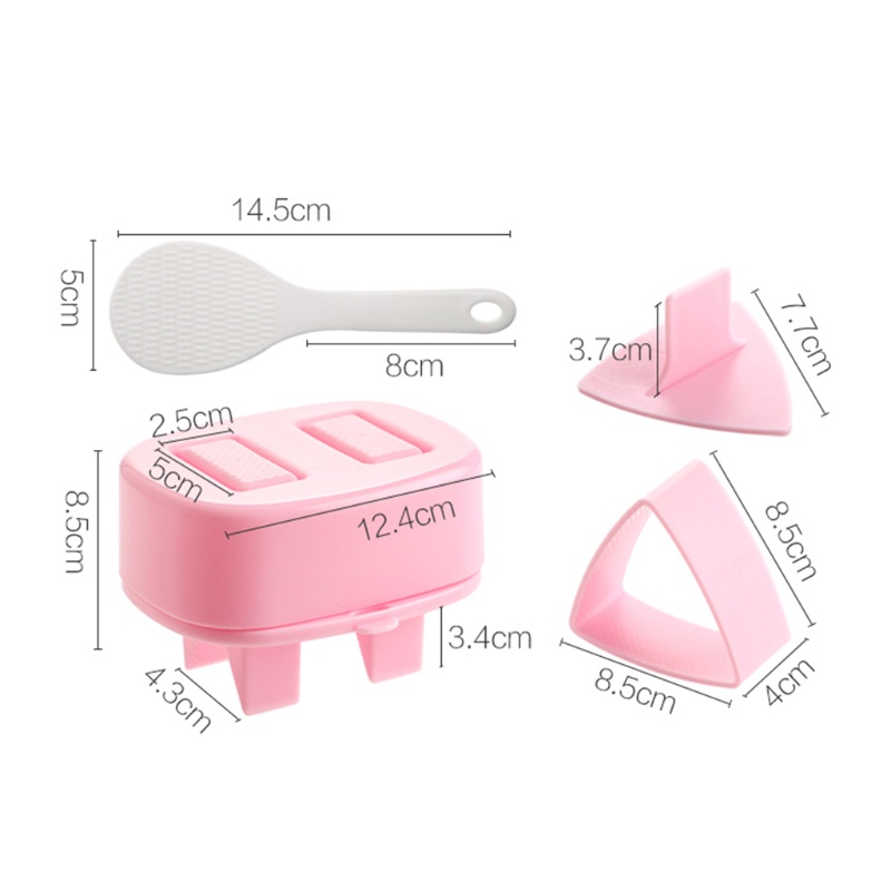 Khuôn Nhựa Làm Cơm Nắm Bento Có Thể Tái Sử Dụng Diy