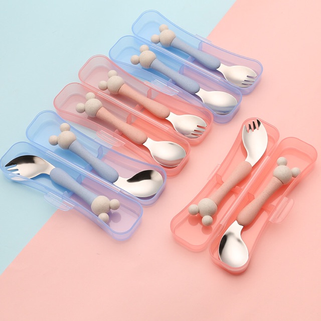 Set muỗng nĩa cho bé tập ăn