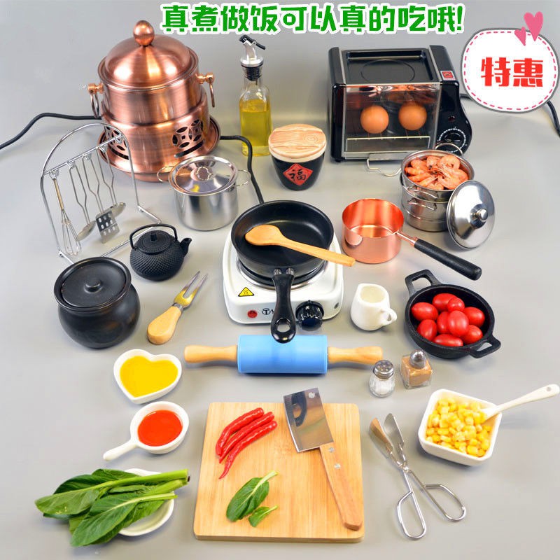 Red Man s Pavilion mini kitchen real cooking set Nhật Bản chơi nấu ăn đồ dùng nhà bếp nhỏ nhanh tay cùng trẻ em