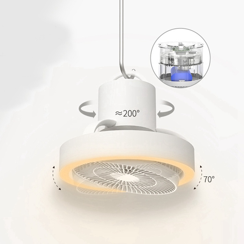 Quạt Treo 360 Độ°Quạt Cắm Trại Để Bàn Có Đèn Tiện Dụng
