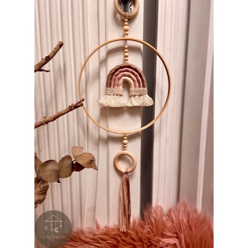 Vòng macrame cầu vồng treo trang trí, decor phòng ngủ, nhà cửa,shop bán hàng