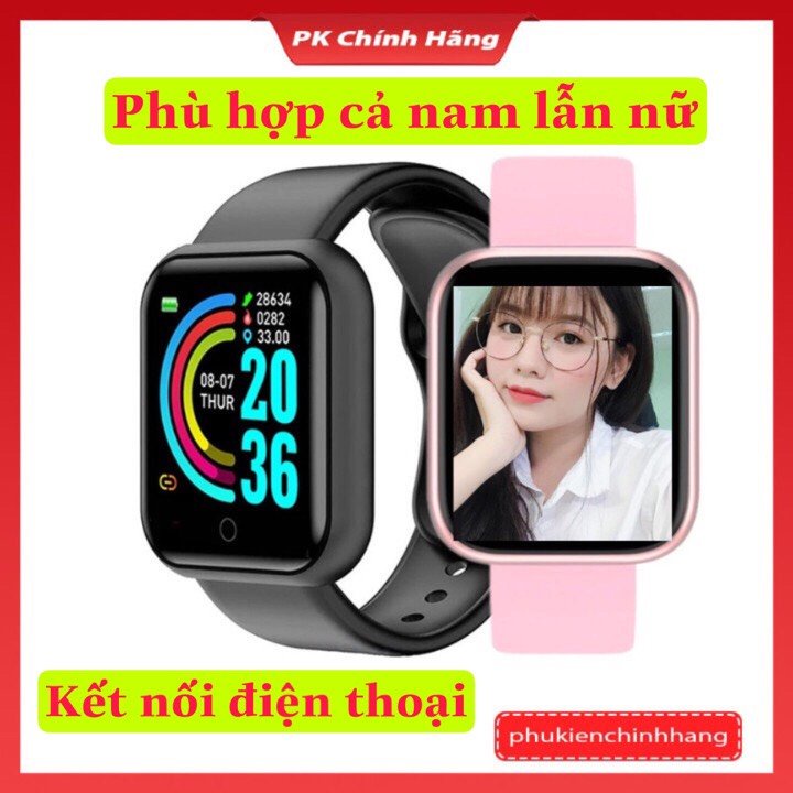 Đồng Hồ Thông Minh Y68 Kết Nối Điện Thoại,Phù Hợp Nam Nữ, Thay Được Hình Nền , Nhận Thông Báo Cuộc Gọi, Tin Nhắn