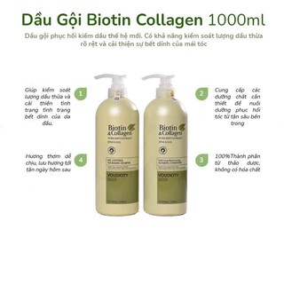 Dầu Gội Xả Biotin & Collagen Ý Cao Cấp Dành Cho Tóc Dầu