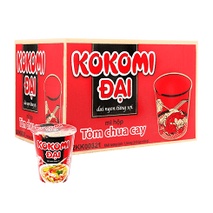 Siêu dai, Siêu ngon!!! Thùng 24 ly mì Kokomi Đại tôm chua cay 65g