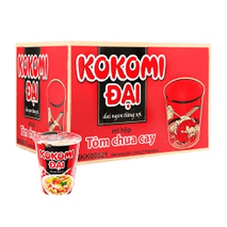  Siêu dai Siêu ngon!!! Thùng 24 ly mì Kokomi Đại tôm chua cay 65g 
