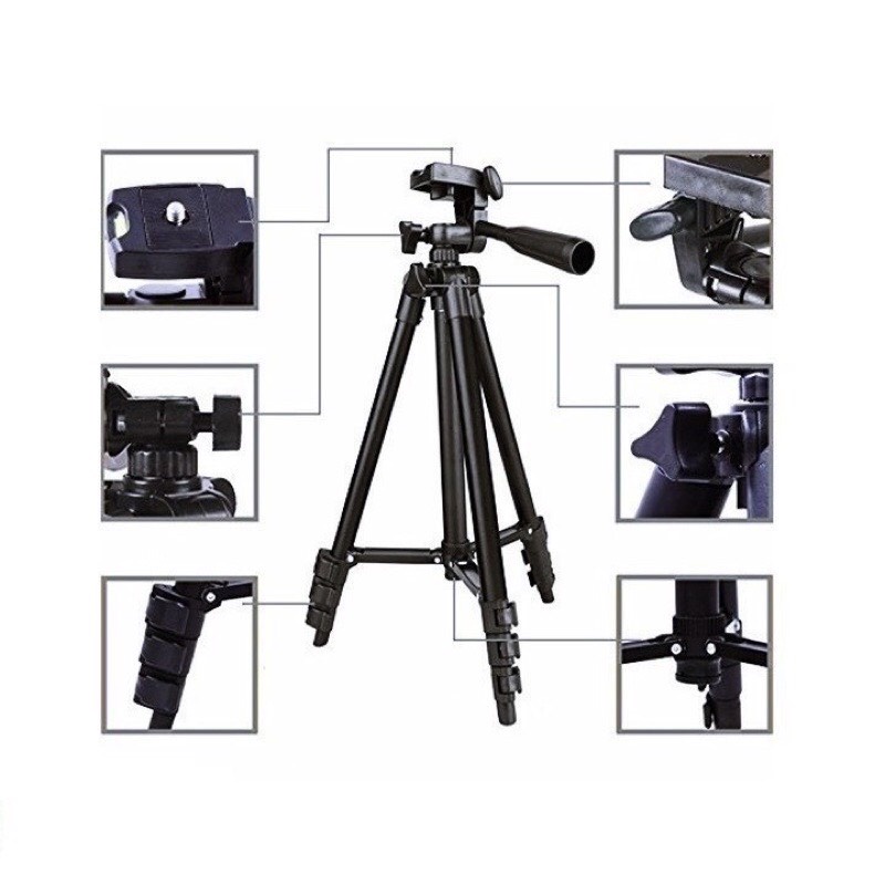 Gậy Tripod 3 Chân Chụp Hình Máy Ảnh, Điện Thoại Tripod TF - 3110,3120 Chụp Ảnh Livetream, Chân Đế Điện Thoại Quay Tiktok