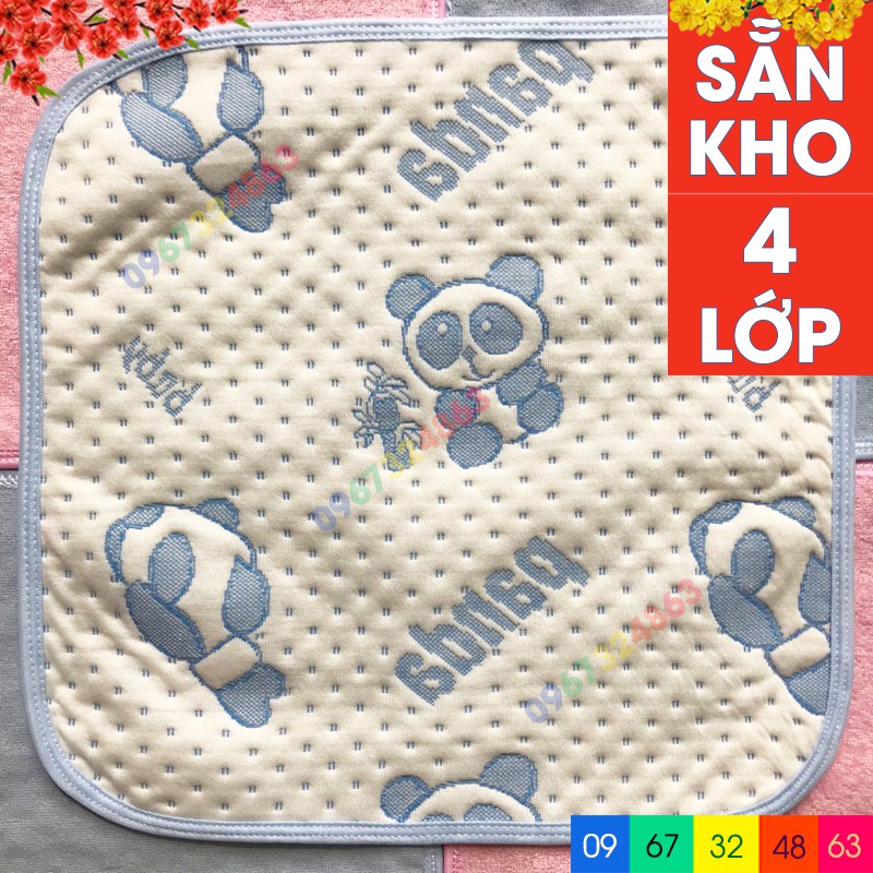 Lót chống thấm 4 lớp MOLA CAO CẤP thay bỉm cho bé sơ sinh siêu mềm siêu thấm kích thước 30x30cm