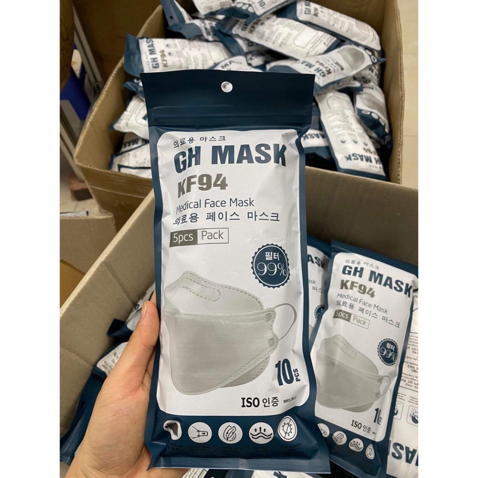 Khẩu trang 4D KF94 công nghệ Hàn Quốc 4 lớp chống bụi mịn và kháng khuẩn - Khẩu trang cá 4D KF94 | BigBuy360 - bigbuy360.vn