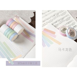 Set washi tape màu đơn giản